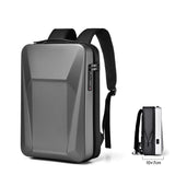 Men's 17" Laptop Hard Shell Backpack Waterproof Anti-theft Expandable TSA Lock Gaming Pack Luxury Business Backpack USB Charge