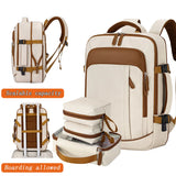 Large-capacity laptop backpack, lightweight commuting backpack, expandable set with dry and wet separation and toiletry bag