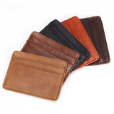 ZINZ New Cow Leather Men's Card Bag Coin Purse Slim Credit Card Holder Wallet For Men and Women ID Card Pocket