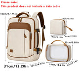 Large-capacity laptop backpack, lightweight commuting backpack, expandable set with dry and wet separation and toiletry bag