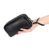 ZinMark Women Long Wallet Genuine Leather 3-Layer Zipper Purse Bag Large Capacity Wristlet Clutch Wallets Phone Bag Money Purses 2026