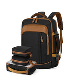 Large-capacity laptop backpack, lightweight commuting backpack, expandable set with dry and wet separation and toiletry bag