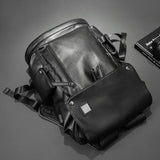 High Quality Backpack Men Luxury Leather Men's Backpacks USB Charging Back Pack 14 Inch Laptop Bag Large Capacity Travel Backbag