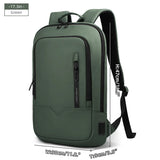 HK Slim Business Backpack for Men 17.3 inch Laptop Bag with USB Port Lightweight School Bag Waterproof Travel Backpacks for Work