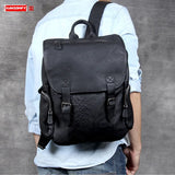 ZinMark The First Layer Leather Men Backpack Shoulder Bag Travel Large-capacity Laptop Backpacks Casual Schoolbag Original Male