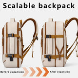 Large-capacity laptop backpack, lightweight commuting backpack, expandable set with dry and wet separation and toiletry bag