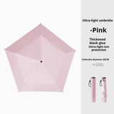 ZINZ New Foldable Manual Sun Umbrella 6-Bone Frame UV Protection Dual-Purpose Umbrella Ultra-Light Sun Protection Pencil Umbrella