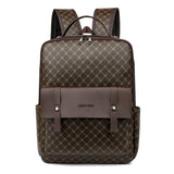 Fashion Luxury Men's Backpacks High Quality Large Capacity Computer Bag Waterproof PU Shoulder Handbag Vintage Style School Bag