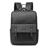 Fashion Luxury Men's Backpacks High Quality Large Capacity Computer Bag Waterproof PU Shoulder Handbag Vintage Style School Bag