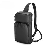 Kingsons 2026 Men's Waterproof Chest Bag 9.7 Inch Tablet Sling Crossbody Business Bag with Concise Design Black