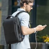 Convertible Backpack with Carry Handles Expandable 39L Carry-on Backpack Waterproof USB Charging Port