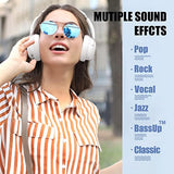 Hseok Bluetooth Headphones Over Ear,BERIBES 65H Playtime and 6 EQ Music Modes Wireless Headphones with Microphone,HiFi Stereo Foldable Lightweight Headset, Deep Bass  (White)