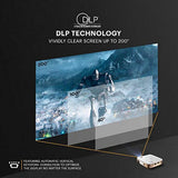 Hseok Luma 350 Portable Smart Projector w/ Luma App | Ultra HD Rechargeable Video Projector w/ Onboard Android 6.0, Streaming Apps, Wi-Fi, Mirroring, Remote Control & Crystal-Clear Imaging