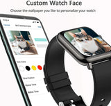ZINMARK Smart Watch, Fitness Tracker with Heart Rate Monitor, Blood Pressure, Blood Oxygen Tracking, 1.4 Inch Touch Screen Smartwatch Fitness Watch for Women Men Compatible with Android iOS