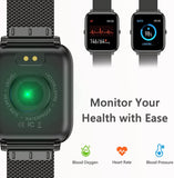 ZINMARK Smart Watch, Fitness Tracker with Heart Rate Monitor, Blood Pressure, Blood Oxygen Tracking, 1.4 Inch Touch Screen Smartwatch Fitness Watch for Women Men Compatible with Android iOS