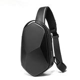 Hard Shell Sling Bag Crossbody Bag Travel Bag Waterproof Short Trip Chest Bag Pack for Men