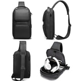 Crossbody Sling Bag Oxford Shoulder Sling Bags Male Waterproof Short Trip Chest Bag Pack