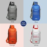 Sling Crossbody Bag Rivet Crossbody Bags for Travel Bag Anti-theft USB Charging Water Repellent Shoulder Bag