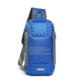 Sling Crossbody Bag Rivet Crossbody Bags for Travel Bag Anti-theft USB Charging Water Repellent Shoulder Bag